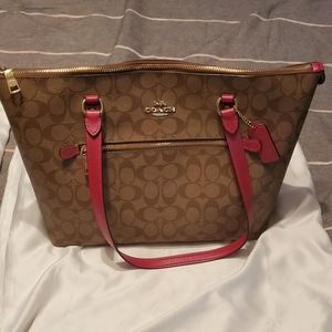 Pink & Brown Coach Purse